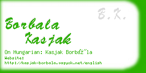 borbala kasjak business card